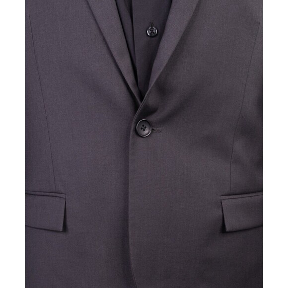 Topman Solid Gray 1 Button Sport Coat Jacket Blazer Sz 40 Poly SLIM Single vent - Picture 3 of 12